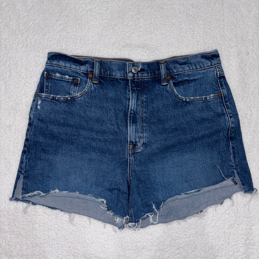 Abercrombie & Fitch Dark Blue Jean Shorts